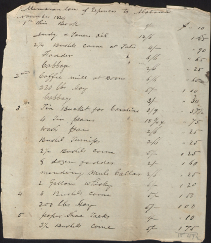 Expenses for setting up a plantation 