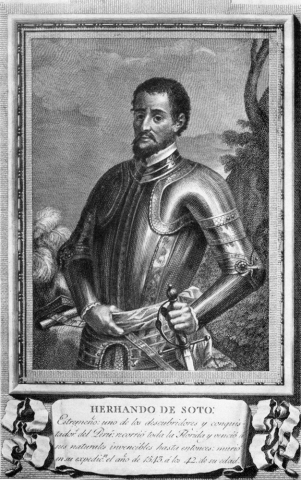 Old portrait of Hernando de Soto