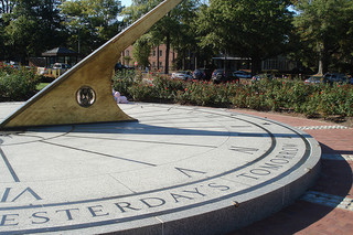 Sundial by Morehead Planetarium in Chapel Hill, North Carolina. Image courtesy of Flickr user Kristian20.  