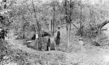 Waterwheel, Yadkin County, North Carolina, 1930. Image courtesy of Special Collections Research Center at NCSU Libraries.