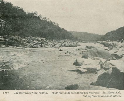 "Yadkin River and the Trading Ford - Narrows of the Yadkin." Image courtesy of official  Rowan County website. 